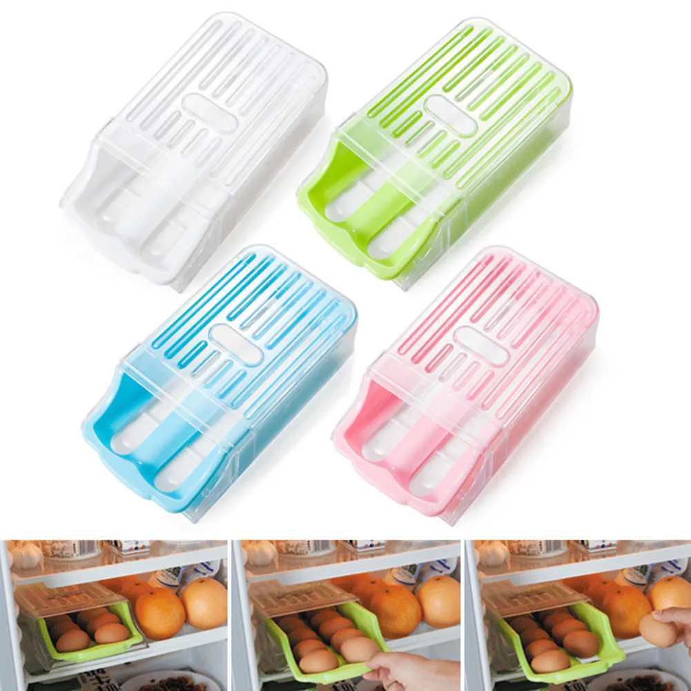 

New Convenient Refrigerator Drawer Storage Box Case Save Space Plastic Container Organizer For Eggs HY99 AU01