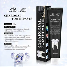 Отбеливающая зубная паста с активированным углем 100 г удаление зубного камня Органическая черная зубная паста удаляет неправильное дыхание и пятна налета