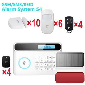 

Solar flash alarm system set, gsm SMS RFID three functions intruder fighting alarm