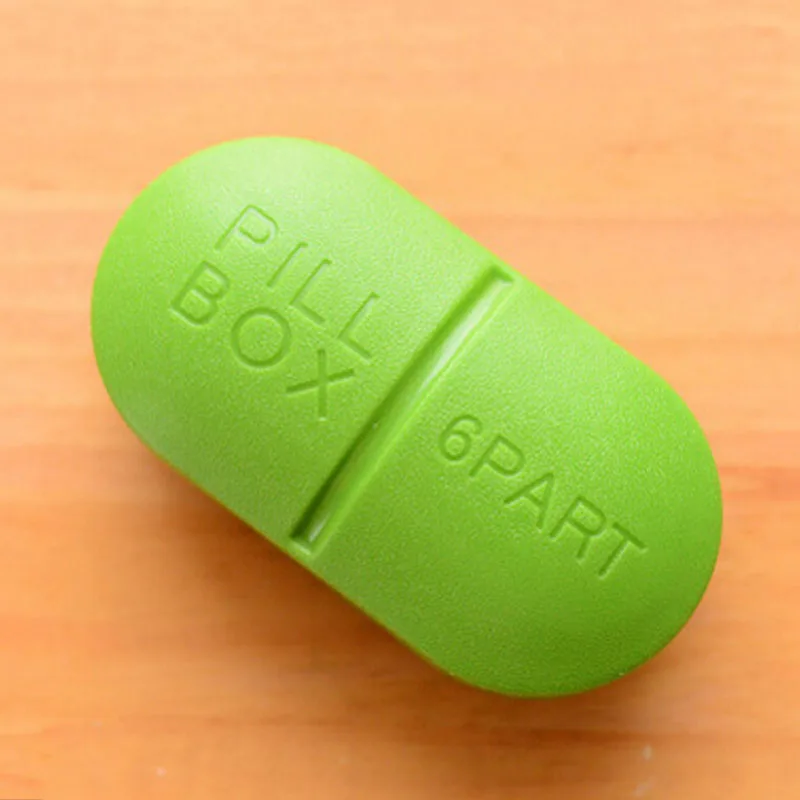 Мини-контейнер для таблеток, складной контейнер для таблеток, дорожный чехол-держатель, милый пластиковый конфетный цвет, коробка для таблеток, чехол для лекарств, высокое качество - Цвет: Green