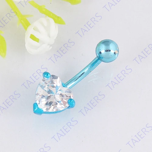 Navel Ring Body Piercing Belly Bar Zircon Heart Jewelry Retail Navel Ring Body Piercing Belly Bar Zircon Heart Jewelry Retail On 14g 316l Surgical Steel Nickel Free Aliexpress Alibaba