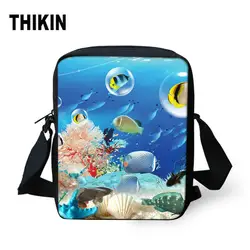 THIKIN милый Тропический Дельфин сумка через плечо для детей девочек животное мини сумка Детская сумка через плечо Bolsa