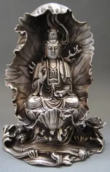 

Details about Tibet Tibetan Buddhism Silver Bodhisattva Guan Yin Kwan-Yin Buddha Statue