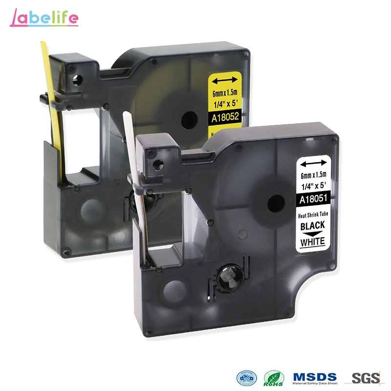 Labelife 2 упаковки комбо набор 18051 18052 6 мм * 1 5 м для DYMO Rhino PRO промышленного принтера