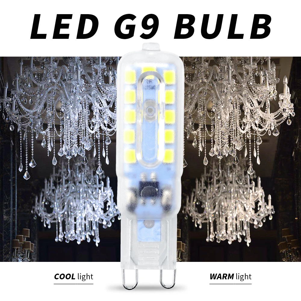 

G9 Led Bulb 220V Mini Corn Lamp 5W Lampada Led 3W Halogen Lamp g9 2835 SMD 14 22leds Chandelier Replace Spotlight Bulb for Home