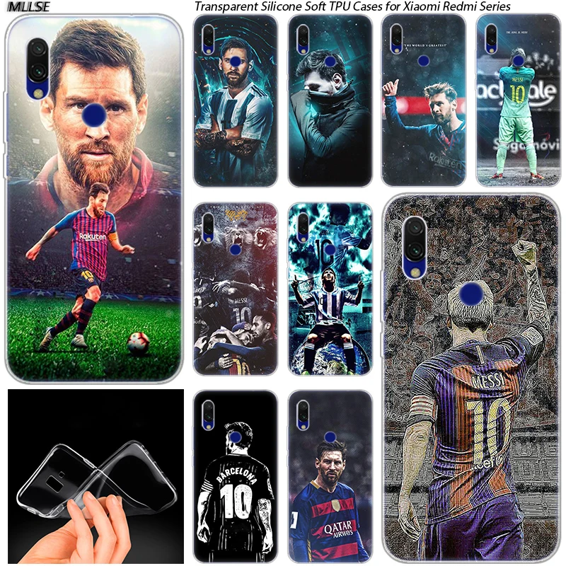 

Football player Lionel Messi Soft Silicone Case for Xiaomi Redmi 7 GO S2 4X 4A 5 5A 5Plus 6 6A 6Pro Note 4 4X 5 6 7 Pro Cover