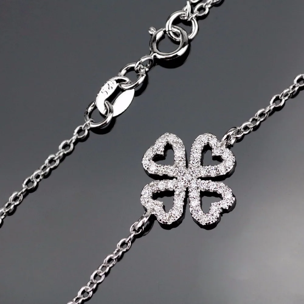 Buy Fashion Four Leaf Clovers Bracelet Sterling Silver