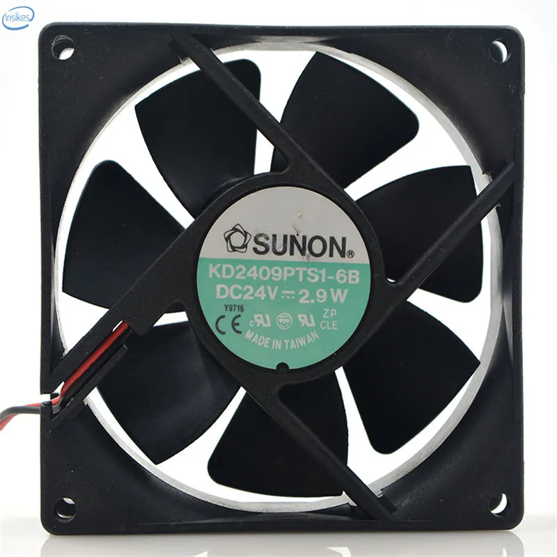 

Original KD2409PTS1-6B Computer Blower Double Ball Cooling Fan DC 24V 2.9W 0.12A 9025 90*90*25mm 3850RPM 2 Wires
