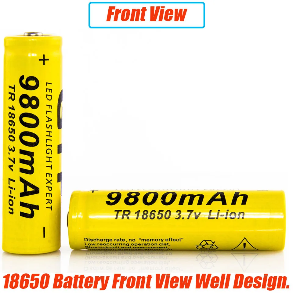 18650 battery side view