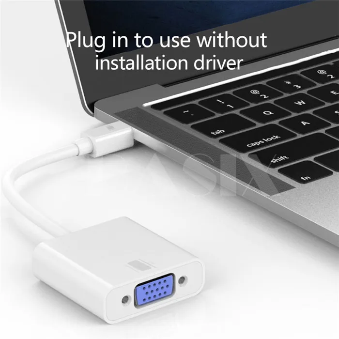 Basix Mini DP в VGA адаптер конвертер 1080P DisplayPort штекер в VGA Женский кабель конвертер для проектора для DTV телевидения HDVD ноутбука