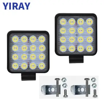 

YIRAY off road 48W led bar Work Light Bar For 24v 12v Car Accessories Spotlight For 4X4 SUV Jeep Truck Boat Bus Car Lamp weketor