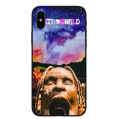 Чехол для телефона с Трэвисом Скоттом Astroworld, для Apple iPhone X, 8, 8 Plus, 7, 7 Plus, 6, 6S Plus, 5 5S, SE, мягкий силиконовый черный чехол - Цвет: TPU