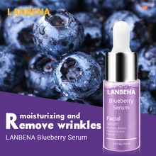 LANBENA Blueberry Essência Soro Ácido Hialurônico Hidratante Óleo Reduz linhas Finas Whitening Anti-Envelhecimento Anti Rugas Da Pele Cuidados