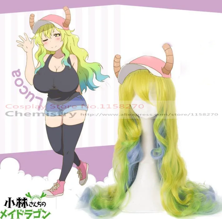 Miss Kobayashi горничная дракона кетзалкоатл Lucoa косплей Парикмахерская одежда |