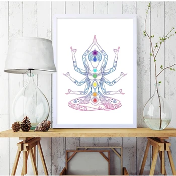 

Art Decoration Canvas Painting Yoga Print Poster Meditation Print Yoga Studio Poster Namaste Picture For Living Room Home Wall