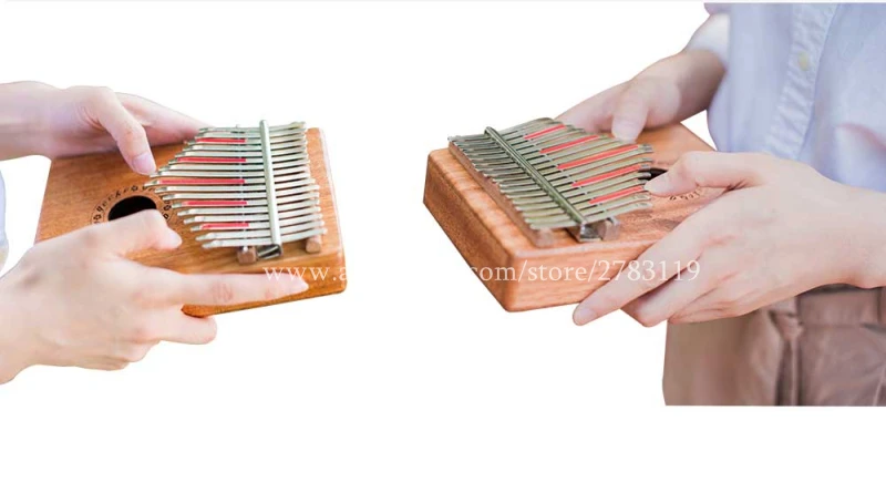 Gecko 17 Key Kalimba African Thumb Piano Finger Percussion Keyboard Music Instruments K17M with solid mahogany