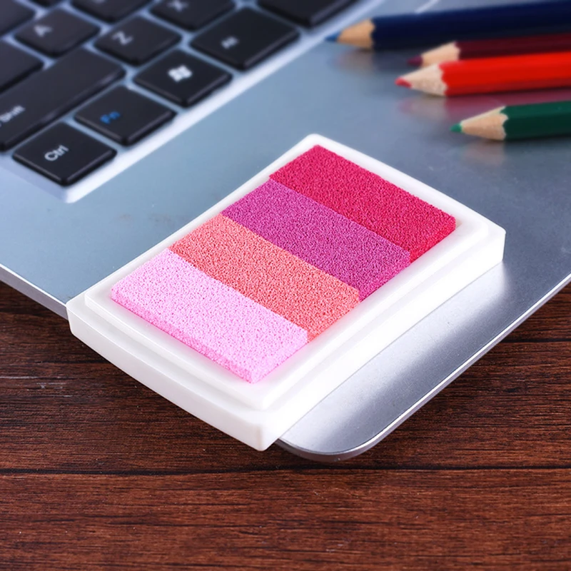

Four-color Gradient Ink Pad Scrapbooking Colorful Inkpad Stamp Sealing Decoration Fingerprint Stencil Card Making DIY Crafts