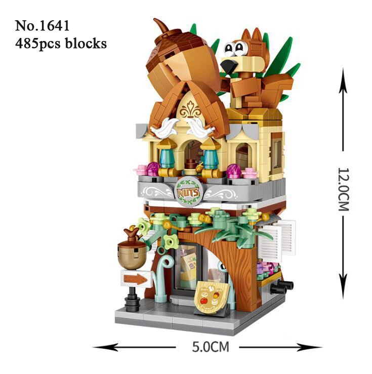 Mini Blocks City View Nut shop toy store game hall candy stores Models Building brick educational Toy for Children gifts Mini Blocks City View Nut shop toy store game hall candy stores Models Building brick educational Toy for Children gifts