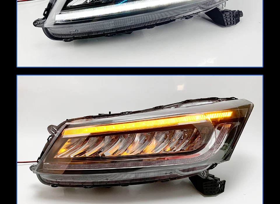 Farol para Honda Tuning Carros Accord 2008-2020 Faróis Led Completo Drl Luzes Running Bi-xenon Feixe Sinal Dinâmico Akd g8 12 g8 2008-2013 faróis led completo drl luzes