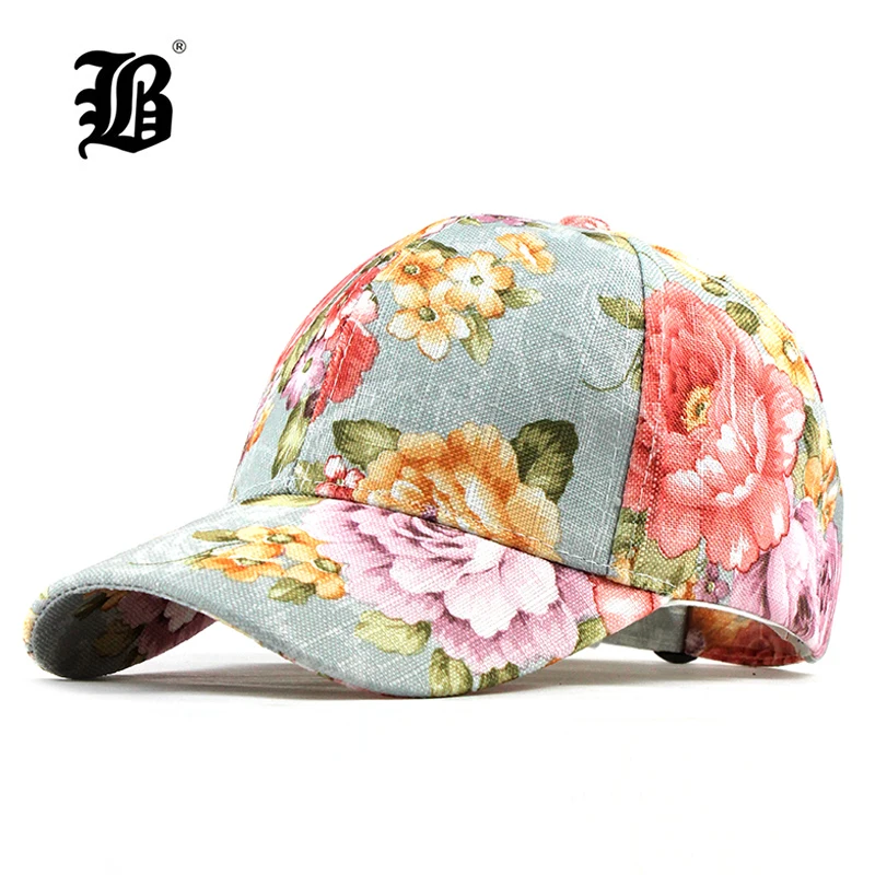 

[FLB] Baseball cap Flowers Cotton cap Snapback Hats for Men Women Caps Casquette Hats Floral Embroidery Cap Bone F186