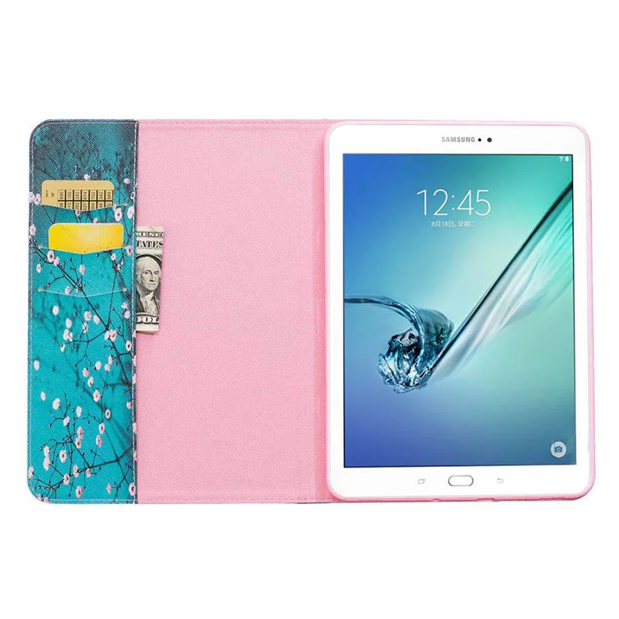 Милый кожаный флип-чехол с принтом для Samsung Galaxy Tab S3 9,7 T820 T825 SM-T820 чехол ультра тонкий Автоматический Режим сна смарт-чехол