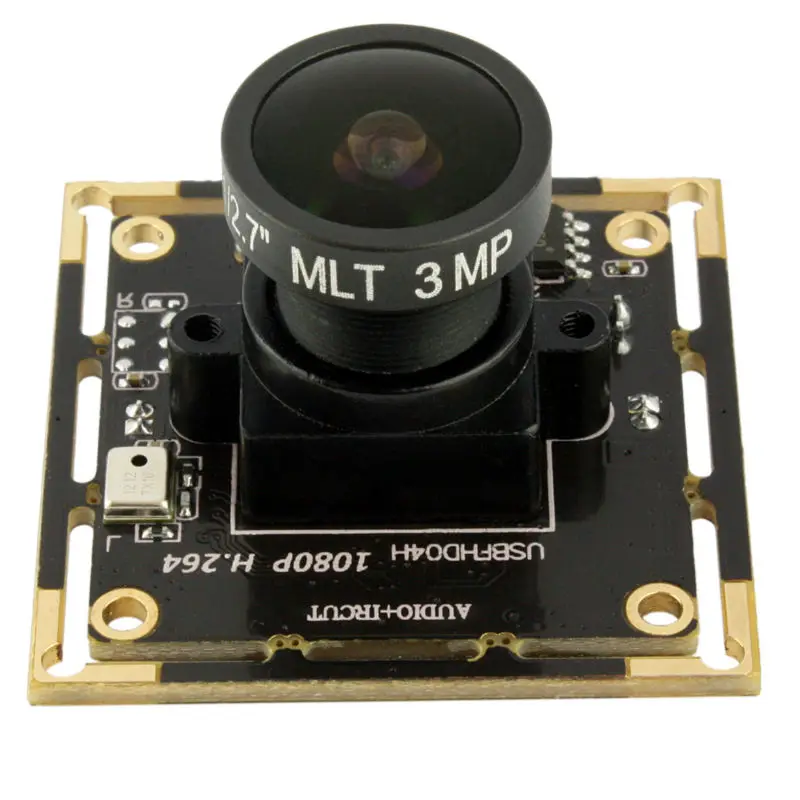 1080P H.264 Free Driver Mini Cmos Wide Angle Fisheye Lens Usb 2.0 Webcam Camera Module with Microphone for Industrial Machine |