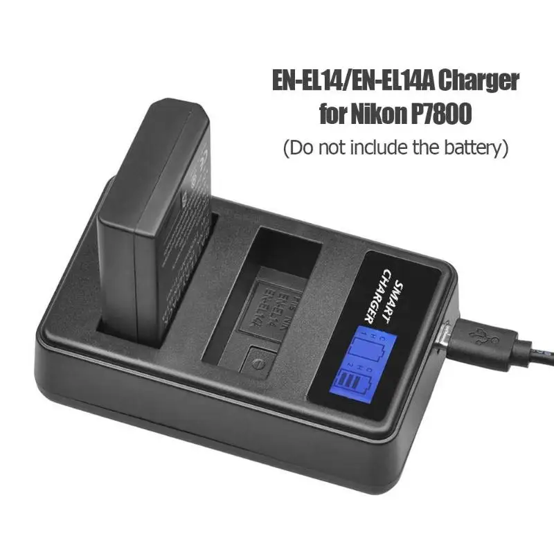 EN-EL14 EN-EL14A батареи ЖК-дисплей Дисплей двойной Порты и разъёмы USB Батарея Зарядное устройство для Nikon P7800 P7700 P7100 P7000 D5600 D5500 D5300 D5200