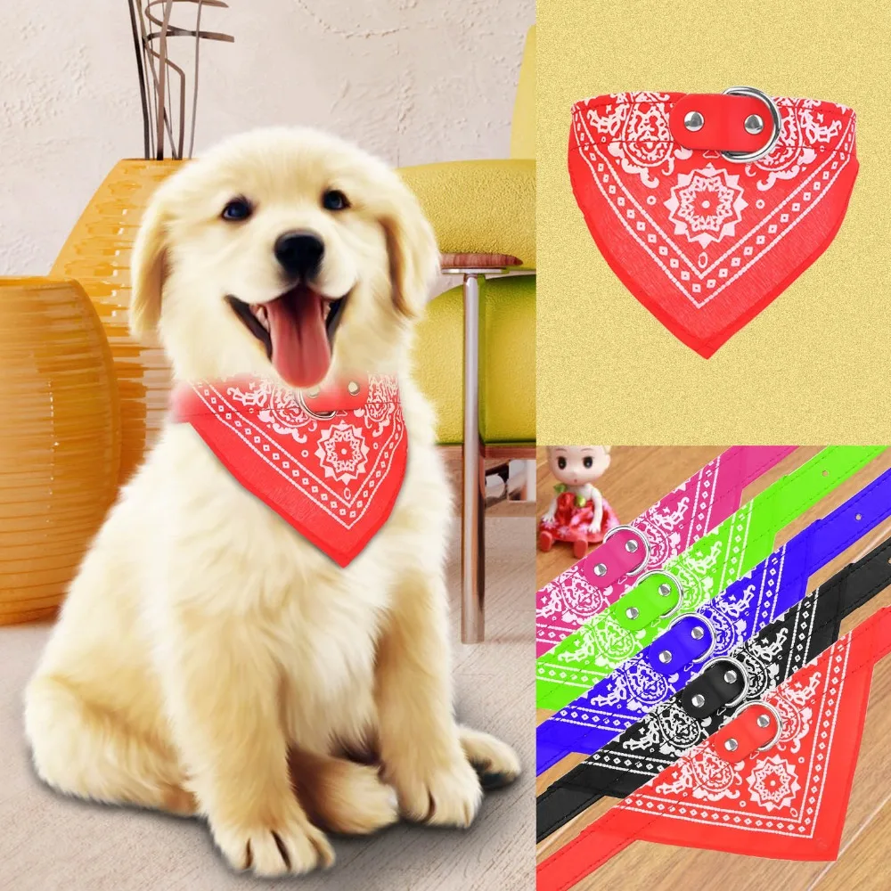 

1pc Adjustable Dog Cat Tie Neck Scarf Patterns Bandana Pet Neckerchief Accessories Fashion Puppy Dog Neck Scarf Pet Bib Supplies