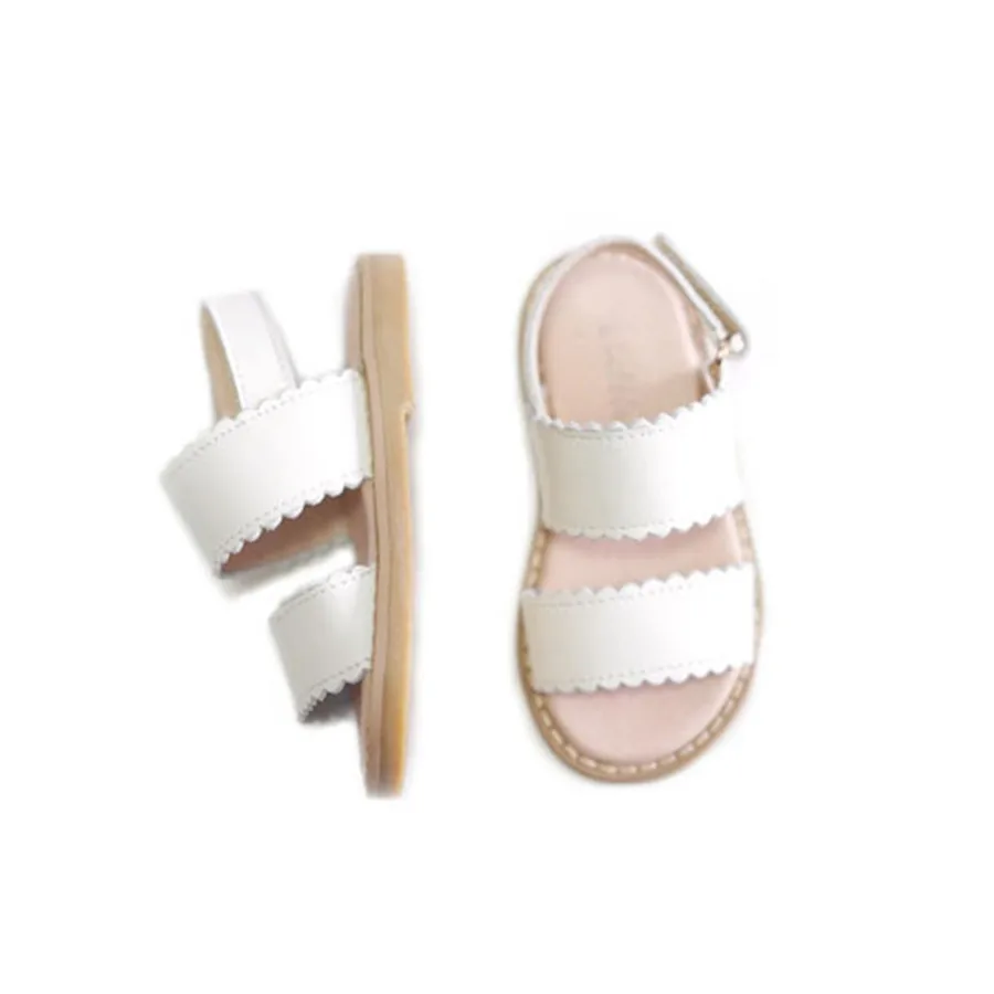 

littlesummer Genuine Leather Girls sandals laciness Girls shoes non-slip Children sandals 2T-5T Free shipping