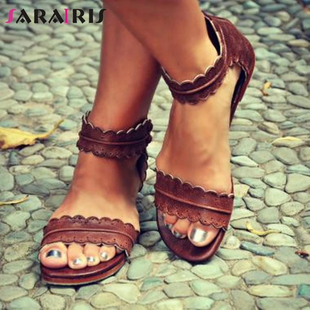 

SARAIRIS 2019 Summer Dropship Whosale Fashion Big Size 34-43 Edges Sandals Women's Shoes Comfortable Leisure Casual Shoes Woman