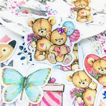 

20 PCS Cute baby teddy bear Stickers Crafts And Scrapbooking stickers book Student label Decorative sticker kids toys