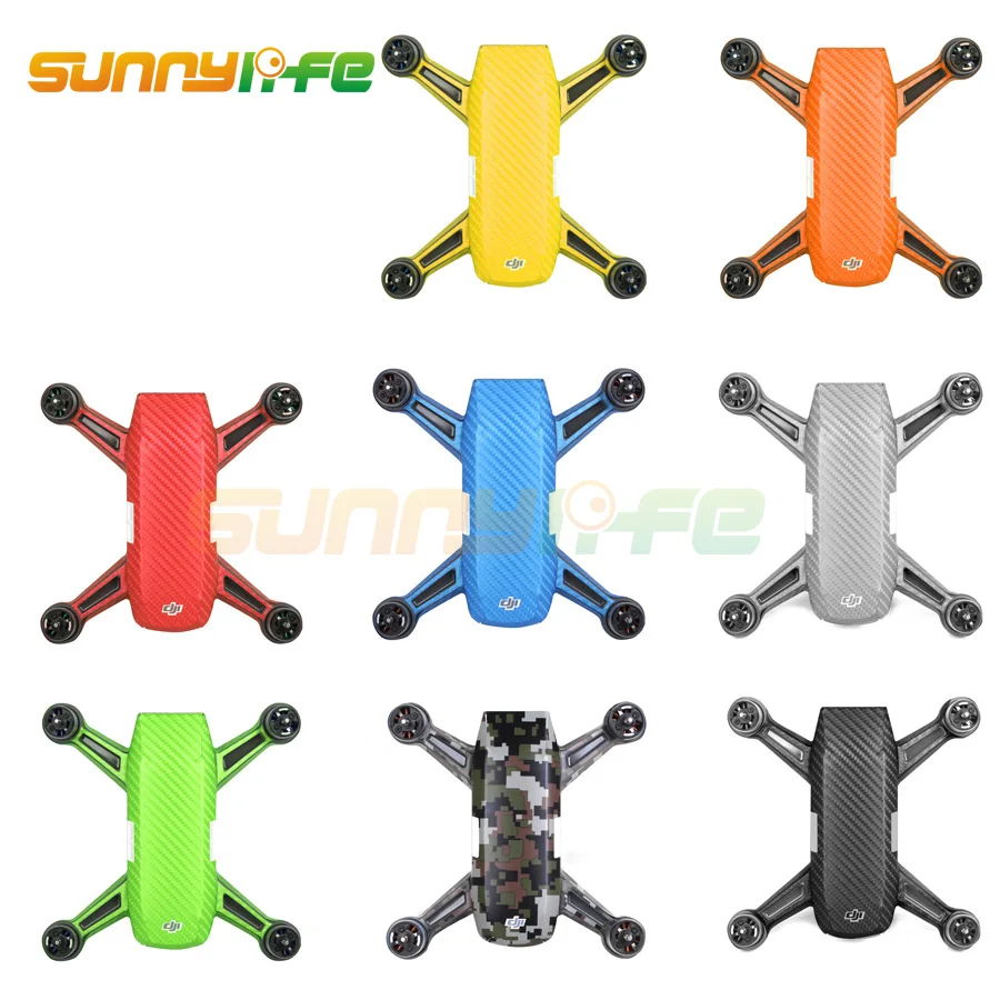 Sunnylife Waterproof PVC Stickers Camouflage Decals Aircraft Remote Controller Battery Skin for DJI SPARK