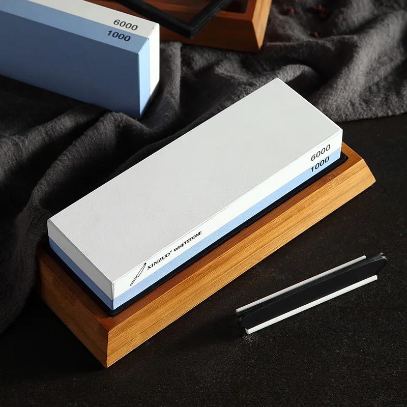  XINZUO Double Side 1000/6000 Grit Whetstone Professional Knife Sharpener Sharpening Grinding Stone  - 32659736584