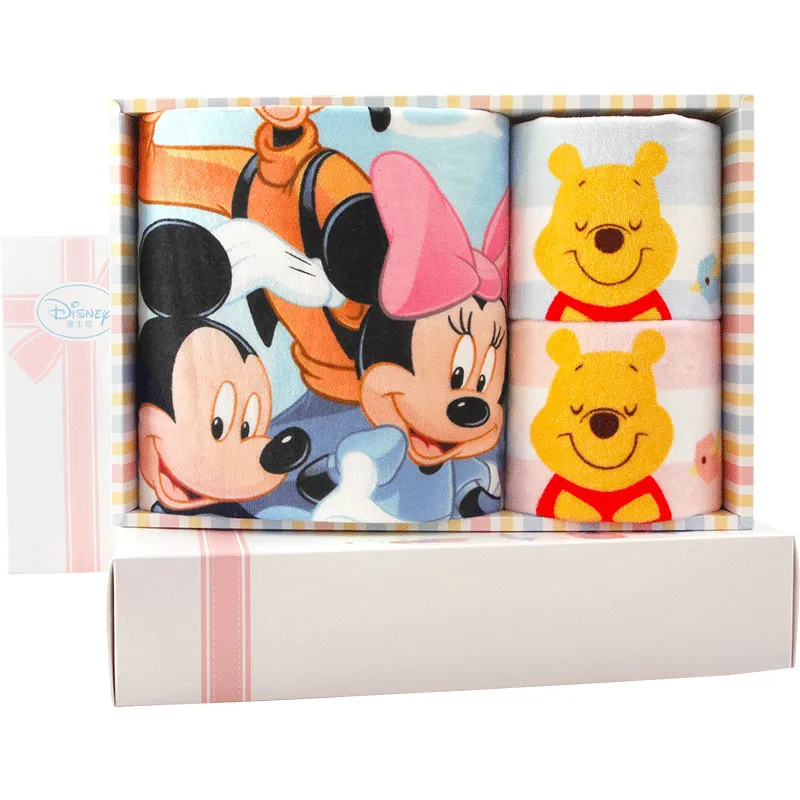 Disney 3 шт. полотенце для лица Микки и Минни банные полотенца подарочная упаковка 100%