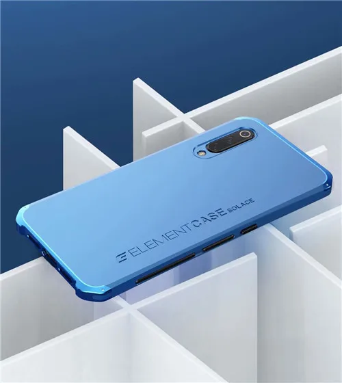 Shockproof Armor Phone Case For iPhone 13 12 Pro MAX 13 Mini 11 XS XR SE 2 8 7 6 Case Aluminum Metal Bumper Matte PC Cover Coque blue and blue