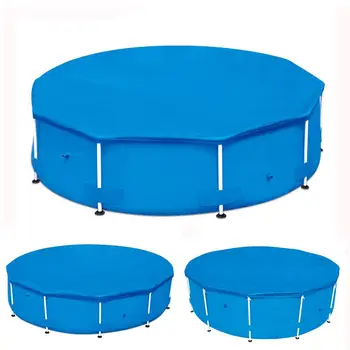 

Pool Cover Folding Pool Round Swimming Cover for Ground Swimming Pools Inflatable Ground Cloth Swimming Pool Accessory