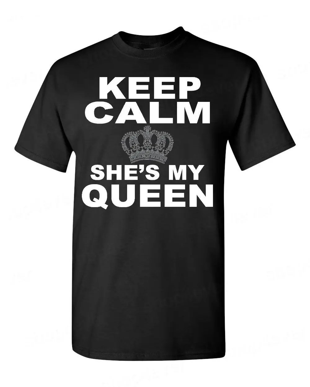 Keep Calm She's My Queen футболка для пары подходящие валентинки открытки на годовщину