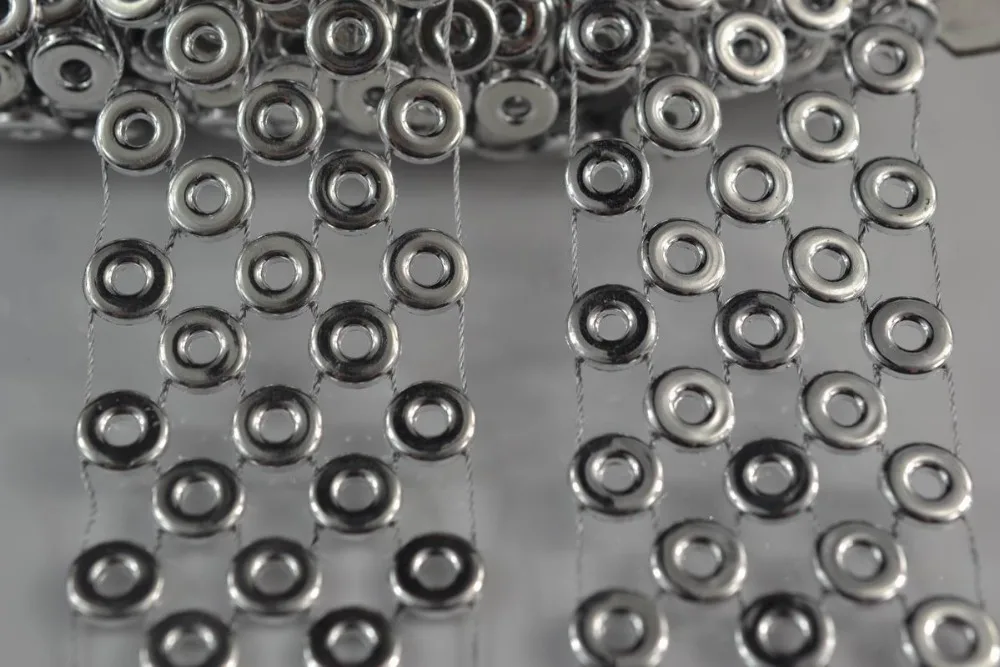 rhinestone trim in silver