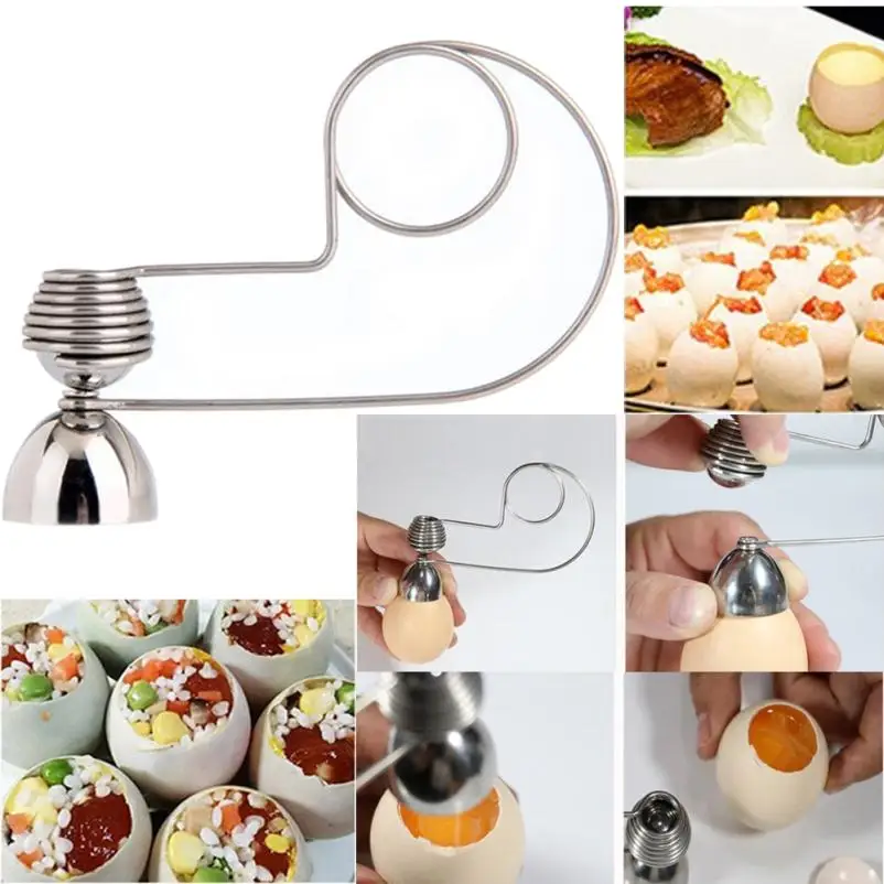

2018 Practical Kichen Egg-Knocker Stainless Steel Egg Opener Top Shell Cutter AP6