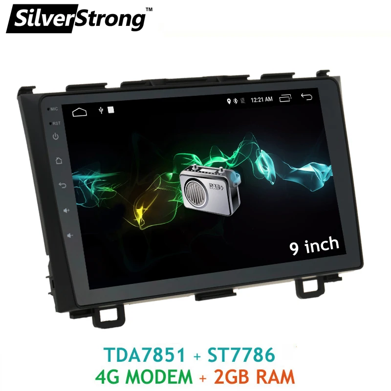

SilverStrong Android6.0 4G SIM Modem Car Player 9inch for Honda CRV 2007-2011 Radio Car Stereo 4G modem RDS TPMS optional
