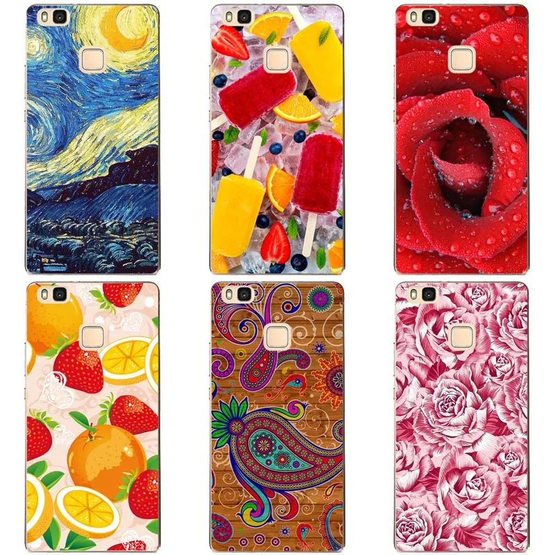 

Luxury Printing Case For Huawei Ascend P9 Lite G9 5.2" VNS-L21 VNS-L23 VNS-L31 VNS-L53 Art Print Flower Cover Rose Animal Coque