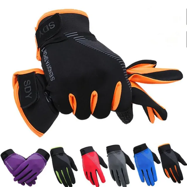 US $3.65 DICHSKI Full Finger Cycling Gloves For Women Men Winter Windproof Touched Screen Motorcycling Bicyc