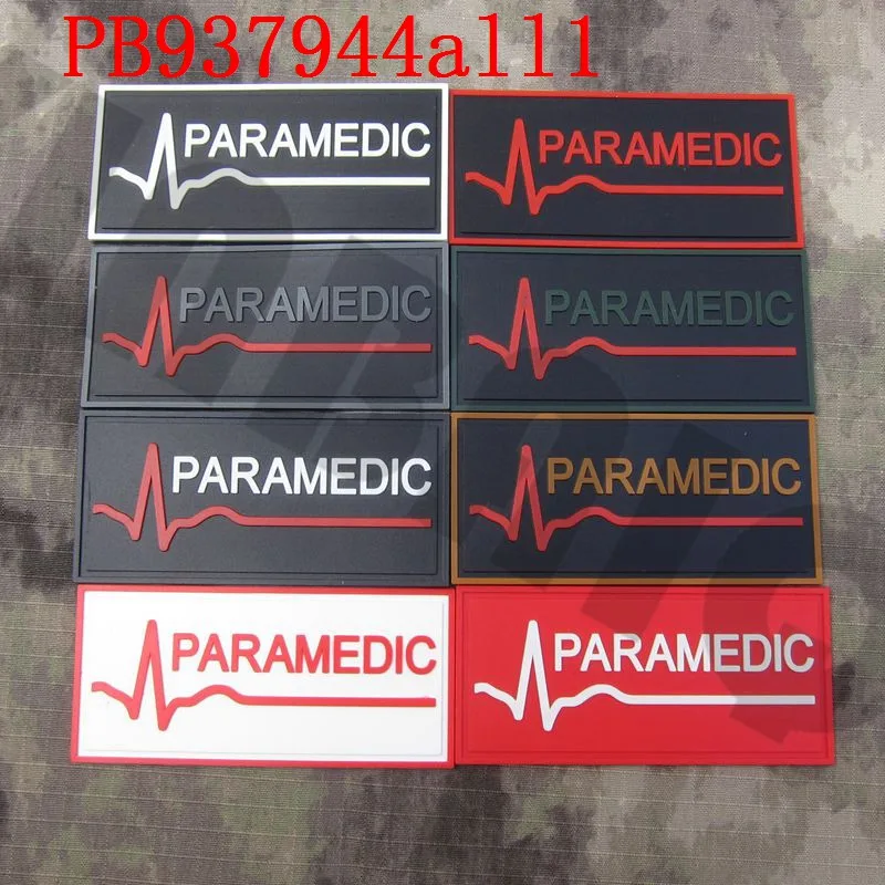 

3D PVC patch Heartbeat Medical PARAMEDIC Military Tactical Morale Rubber patch