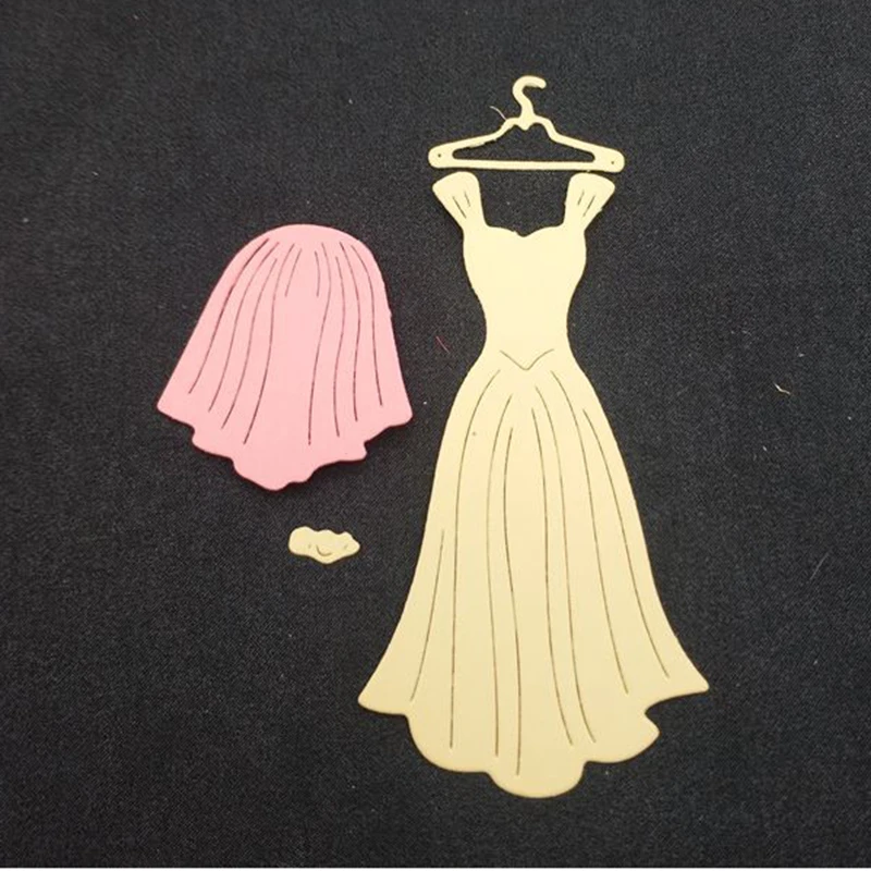 

Bride Dress Hanger cover Metal Cutting Dies Stencils For DIY Scrapbooking Stamp/Photo Album Decorative Embossing DIY Paper Cards