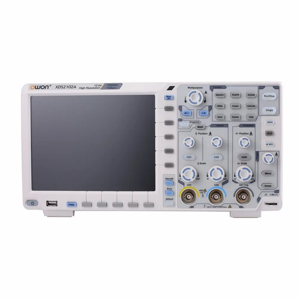 

OWON XDS2102A 2 Channels Deep Memory LCD Display Digital Storage Oscilloscope Scopemeter Scope Meter 100MHz 1GSa/s