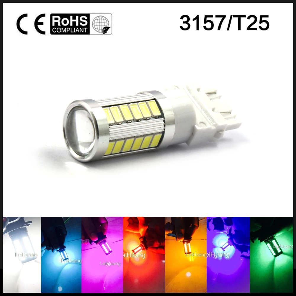 

2x 3157 5630 33-Smd LED Tail Stop Light LED Light White Ice Blue Pink Green Yellow Red