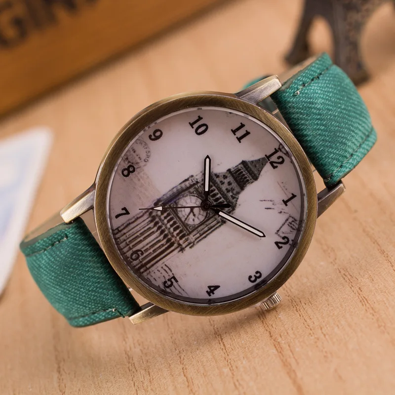 men's digital watch with leather strap