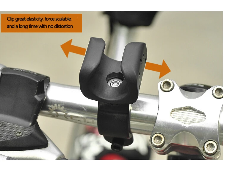 Discount Westing Biking 360 Degree  Bike Torch Holder Bicycle Front Bracket Cycling Holder Flashlamp Handlebar Clamp Cycling Light Holder 4