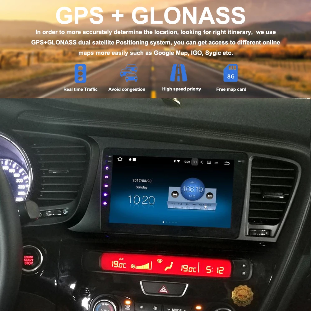 

Car 1 din radio android 8.1 GPS Navi for Kia Optima / K5 2011 2012 - 2014 autoradio navigation head unit multimedia wifi BT RDS