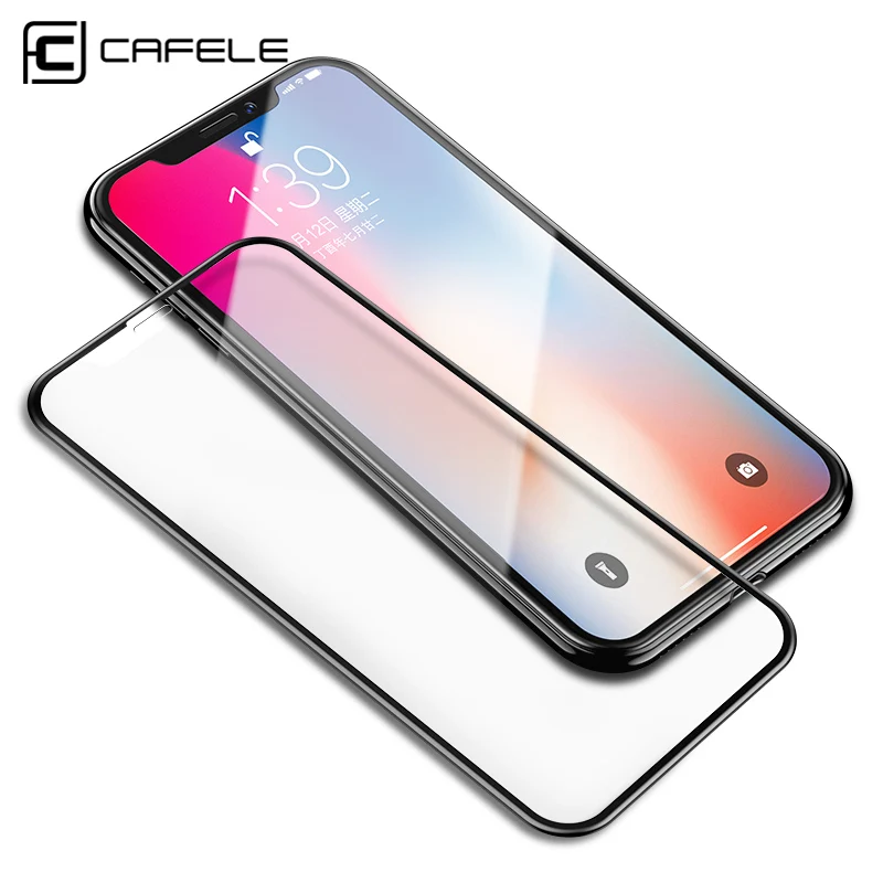 Защитное стекло CAFELE 4D закаленное для iPhone X XR XS Max HD полное покрытие|screen protector|glass